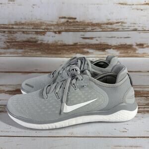 New Nike Women’s Free RN 2018 Running Shoes – Size 9 Wolf Grey/White NWOB